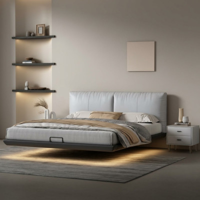 Chambre blanche Lit Designer Lits de luxe Lits en cuir Lits doubles neufs