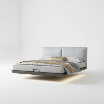 Chambre blanche Lit Designer Lits de luxe Lits en cuir Lits doubles neufs