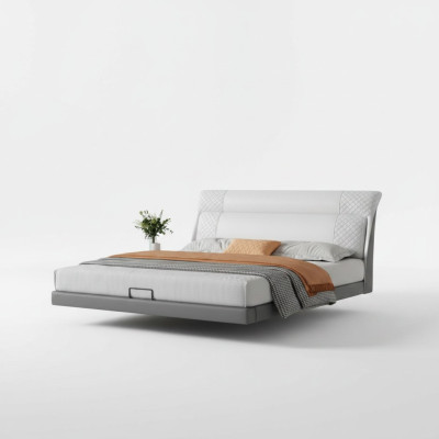 Chambre blanche Lit Designer Lits en cuir Lits textiles Lits doubles