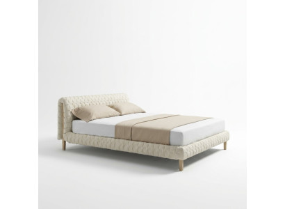Lit blanc moderne Chambre Designer Lits Doubles Cadre en bois