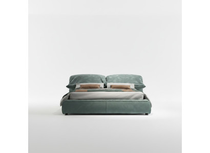 Chambre verte Lit Designer Lit double de luxe Matériau bois cadre