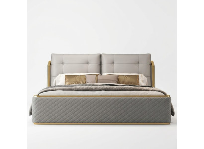 Chambre blanche de luxe Designer Blanc Lit double Cadres en bois moderne