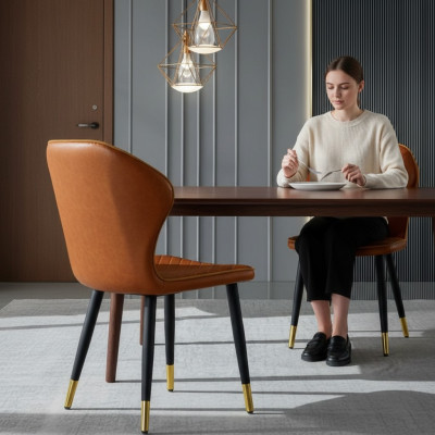 Salle à manger marron Chaise Moderne 1 place Designer Fauteuil une place