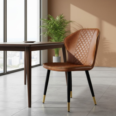 Salle à manger marron Chaise Moderne 1 place Designer Fauteuil une place