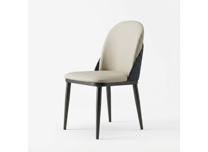 Chaises de salle à manger modernes pour une personne en blanc et gris inclinables en bois