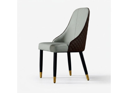 Noir - Gris Chaise de salle à manger Mobilier de salle à manger luxueux Chaises en bois nouvelles