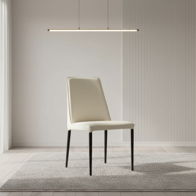 Chaise de salle à manger blanche Designer Chaises en bois élégantes Chaises textiles modernes et élégantes