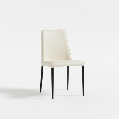 Chaise de salle à manger blanche Designer Chaises en bois élégantes Chaises textiles modernes et élégantes