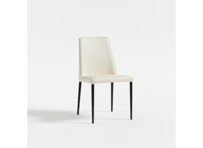 Chaise de salle à manger blanche Designer Chaises en bois élégantes Chaises textiles modernes et élégantes