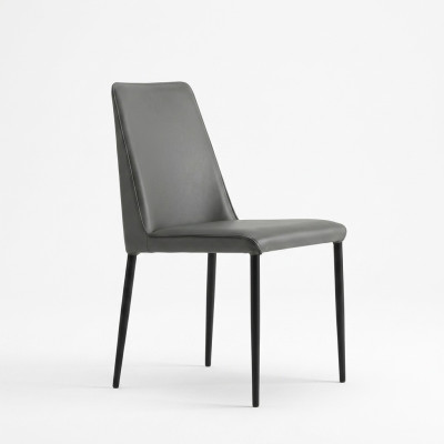 Chaise de salle à manger noire complète Chaises en bois de designer Fauteuils en textile