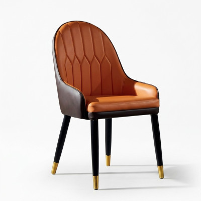 Chaises de salle à manger marron-orange Chaises design en bois Fauteuil moderne