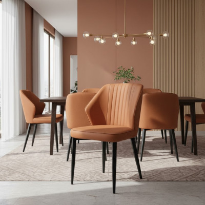 Chaise brun clair Chaises de salle à manger Chaises en bois élégantes Chaises à accoudoirs