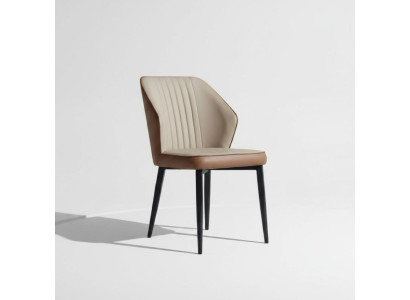 Brun fauteuils Mobilier de salle à manger noble Chaises en bois Mobilier textile de luxe
