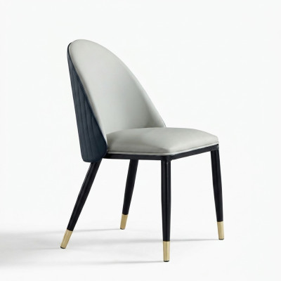 Chaise de salle à manger gris clair Chaises en bois élégantes Fauteuils inclinables modernes nouveaux