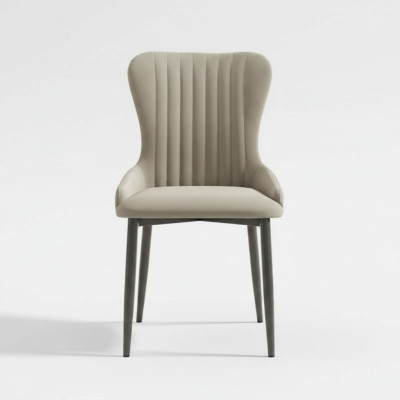 Chaise rembourrée grise mobilier de salle à manger moderne designer sièges individuels neufs