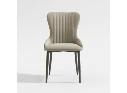 Chaise rembourrée grise mobilier de salle à manger moderne designer sièges individuels neufs