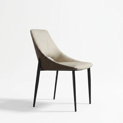 Chaise de salle à manger beige Moderne Nouvelles chaises en bois Chaises élégantes avec accoudoirs