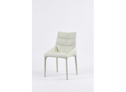 Salle à manger Chaise de designer blanche monoplace Cadre en bois accoudoirs Chaises