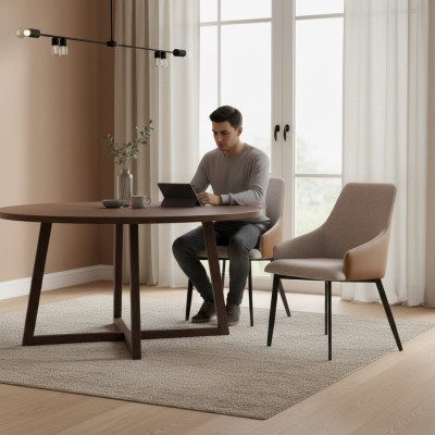 Chaise de salle à manger marron clair chaise de cuisine cadre en acier inoxydable chaises en bois
