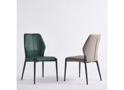Chaise en cuir design vert moderne Chaises de salle à manger Mobilier de cuisine Nouveau