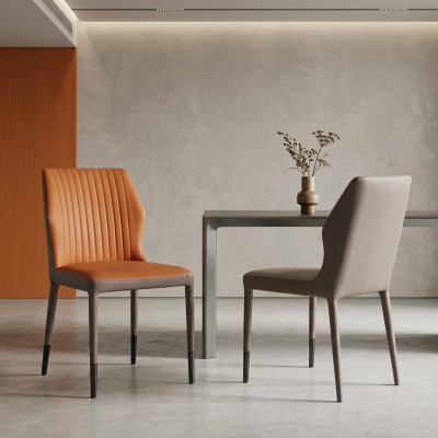 Chaises de salle à manger en fauteuil marron, chaise rembourrée, fauteuil une place, chaises en bois de luxe