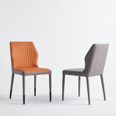 Chaises de salle à manger en fauteuil marron, chaise rembourrée, fauteuil une place, chaises en bois de luxe