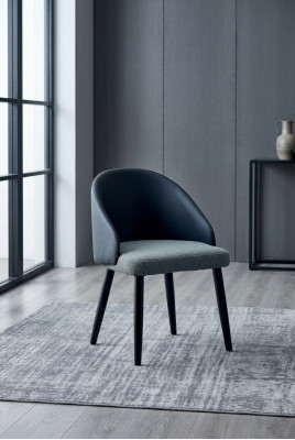 Bleu -Chaises de salle à manger gris luxueuses pour une personne - Conception de chaises de salle à manger