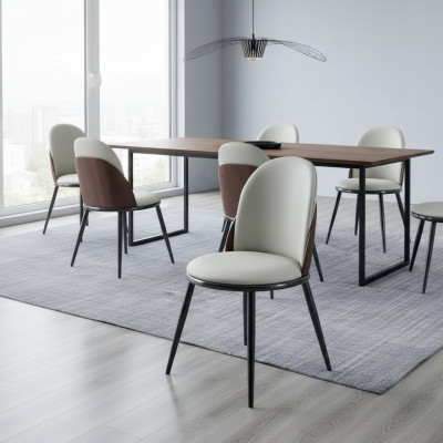 Salle à manger Meubles Designer Fauteuil Blanc Une Place sans Accoudoirs Luxueuse Chaise en Bois