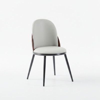 Salle à manger Meubles Designer Fauteuil Blanc Une Place sans Accoudoirs Luxueuse Chaise en Bois