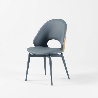 Chaises de salle à manger design à un seul siège, gris, rembourrées, nouveau mobilier en bois de luxe