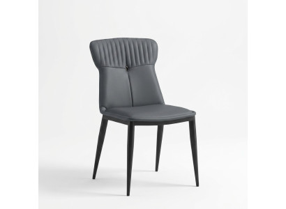 Imitation cuir Seater Designer Salle à manger Chaise bleue Siège rembourré 1 place