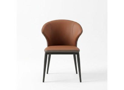 Salle à manger Chaise noir-marron Textile Fauteuils design 1 place