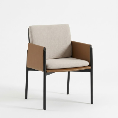 Blanc -Beige Fauteuil Accoudoir Chaises Design Meubles Rembourrés Meubles Modernes