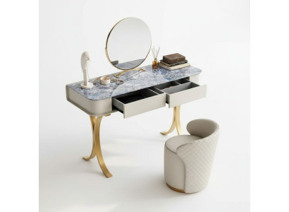 Chambre Beige Coiffeuse Table de maquillage de designer 2x tiroirs