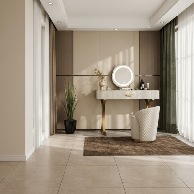 Coiffeuse beige coiffeuse design coiffeuse avec tiroirs