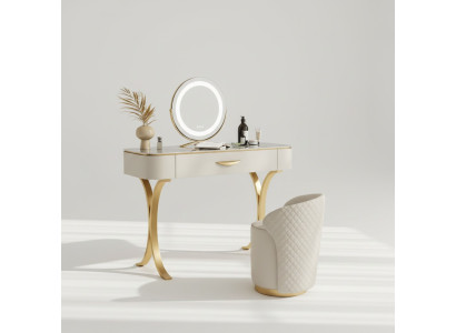 Coiffeuse beige coiffeuse design coiffeuse avec tiroirs