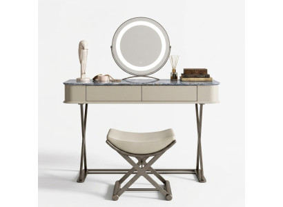 Coiffeuse beige de design de chambre à coucher en bois de luxe