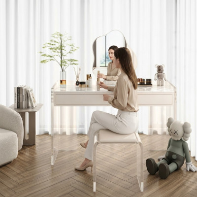Table de maquillage White Stillvoler Design Chambre à coucher Tiroirs Meubles en bois