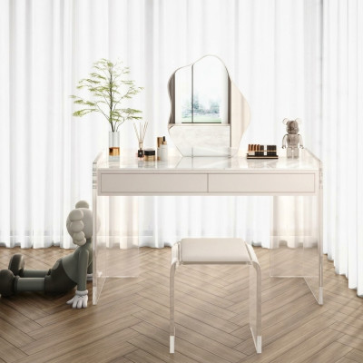 Table de maquillage White Stillvoler Design Chambre à coucher Tiroirs Meubles en bois