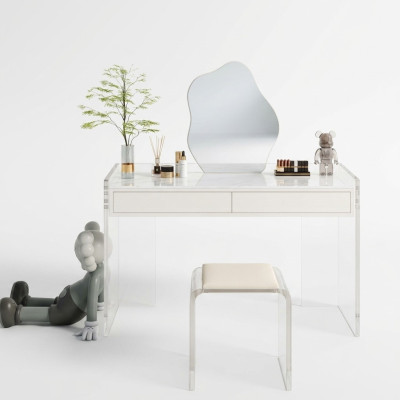 Table de maquillage White Stillvoler Design Chambre à coucher Tiroirs Meubles en bois