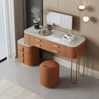 Chambre coiffeuse à deux tons avec 2 tiroirs.
