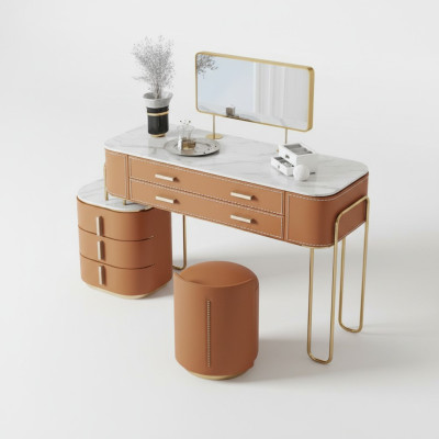 Chambre coiffeuse à deux tons avec 2 tiroirs.