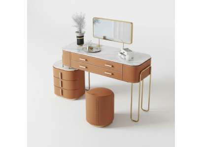 Chambre coiffeuse à deux tons avec 2 tiroirs.