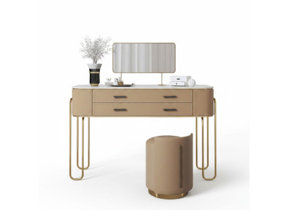 Toilette brune, coiffeuse de designer avec tiroirs meubles de luxe