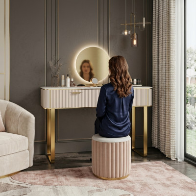Toilette élégante 2x tiroirs coiffeuse luxueuse commode cosmétique