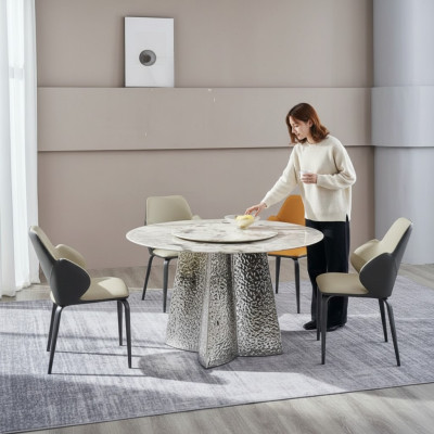 Ensemble de salle à manger moderne 6x Chaises Groupe de sièges Table à manger de luxe 7 pièces. ensemble