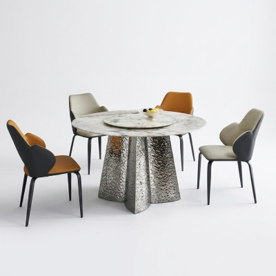 Ensemble de salle à manger moderne 6x Chaises Groupe de sièges Table à manger de luxe 7 pièces. ensemble