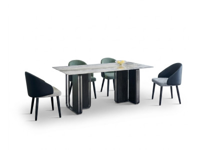 Table de salle à manger rectangulaire 4 chaises Ensemble de salle à manger moderne 5 pièces nouveau.