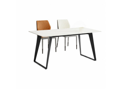 Table à manger blanche Tables de cuisine design Meubles de salle à manger Tables en bois