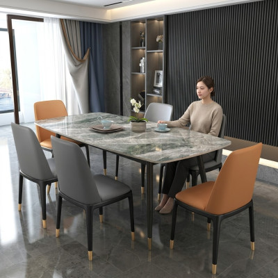 Luxueuse Table à manger 6x Chaises en similicuir design Ensemble de salle à manger élégant